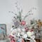 White & Silver Porcelain Arctic Fox Disc Ornament